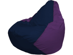 Кресло-мешок FLAGMAN Груша Мини темно-синий/фиолетовый 