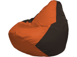 Кресло-мешок FLAGMAN Груша Медиум оранжевый/коричневый 