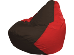 Кресло-мешок FLAGMAN Груша Мега коричневый/красный 