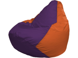 Кресло-мешок FLAGMAN Груша Медиум фиолетовый/оранжевый 