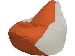 Кресло-мешок FLAGMAN Груша Мини оранжевый/белый 