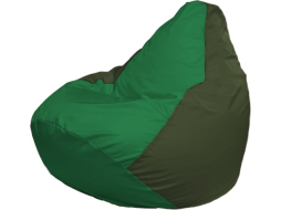 Кресло-мешок FLAGMAN Груша Медиум зеленый/темно-оливковый 