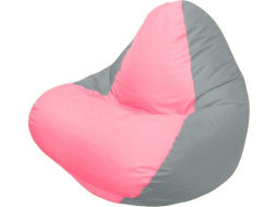 Кресло-мешок FLAGMAN Relax розовый/светло-серый 