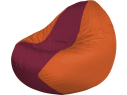 Кресло-мешок FLAGMAN Classic бордовый/оранжевый 