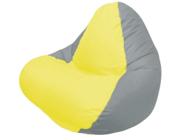 Кресло-мешок FLAGMAN Relax желтый/светло-серый 