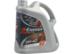 Моторное масло 5W40 синтетическое G-ENERGY Synthetic Active 4 л 