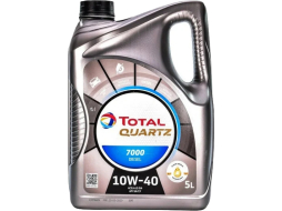 Моторное масло 10W40 полусинтетическое TOTAL Quartz Diesel 7000 5 л 