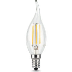 Лампа светодиодная филаментная E14 GAUSS tailed 5 Вт 4100K диммируемая 