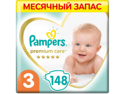 Подгузники PAMPERS Premium Care 3 Midi 6-10 кг 148 штук (8001841648828)