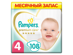 Подгузники PAMPERS Premium Care 4 Maxi 9-14 кг 108 штук (8001841648835)