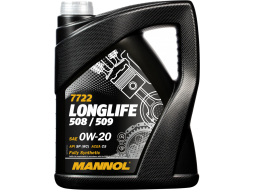 Моторное масло 0W20 синтетическое MANNOL Longlife 508/509