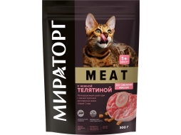 Сухой корм для кошек МИРАТОРГ Winner Meat с нежной телятиной 0,3 кг 