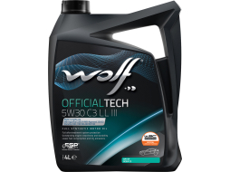 Моторное масло 5W30 синтетическое WOLF OfficialTech C3 LL III