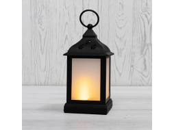 Ночник декоративный светодиодный NEON-NIGHT Фонарь с эффектом пламени свечи черный 