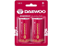 Батарейка D DAEWOO 1,5 V алкалиновая 2 шт 