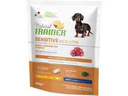 Сухой корм для собак TRAINER Natural Sensitive No Gluten Mini Adult ягненок 0,8 кг (8015699252175)