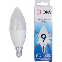 Лампа светодиодная E14 ЭРА QX Эко В35 9 Вт 4000K 