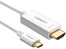 Кабель UGREEN MM121 HDMI To USB Type-C White 