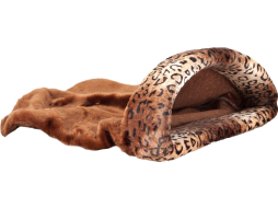 Лежанка-мешок для животных HAPPY FRIENDS с окантовкой 65x45x25 см леопард 