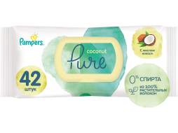 Салфетки влажные детские PAMPERS Protection Coconut Pure 42 штуки (8001841708676)