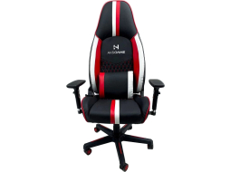 Кресло геймерское AKSHOME Bolid Eco черный/белый/красный 