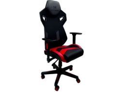 Кресло геймерское AKSHOME Dynamit экокожа/ткань сетка черный/красный 