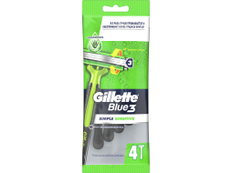 Бритва одноразовая GILLETTE Blue 3 Simple Sensitive 4 штуки (7702018599707)