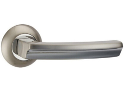 Ручка дверная на розетке LOCKIT Виола SN/PC матовый никель, хром