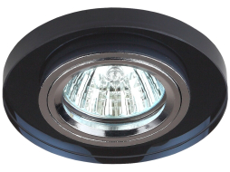 Точечный светильник под лампу GU5.3 ЭРА DK7 СH/BK черный блеск/хром