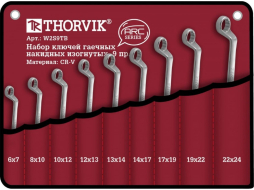 Набор ключей накидных 6-24 мм 9 предметов THORVIK 