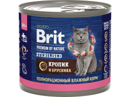 Влажный корм для стерилизованных кошек BRIT Premium by Nature Sterilised