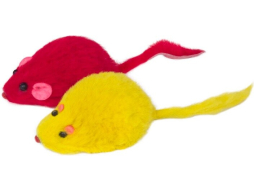 Игрушка для кошек TRIOL Мышка цветная 4,5-5 см 4 штуки 