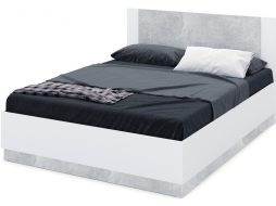 Кровать двуспальная ИМПЕРИАЛ Аврора 160 с подъемным механизмом белый/ателье светлый 160х200 см