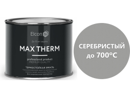 Эмаль кремнийорганическая термостойкая ELCON Max Therm серебристая 0,4 кг 
