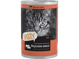 Влажный корм для кошек TASTY мясное ассорти в соусе консервы 415 г (4607004708015)