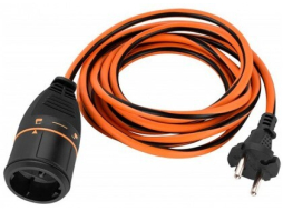 Удлинитель-шнур 20 м 1 розетка 16А ELECTRALINE оранжевый/черный (01364)