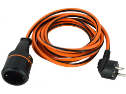 Удлинитель-шнур 20 м 1 розетка 16А с заземлением ELECTRALINE оранжевый/черный (01731)