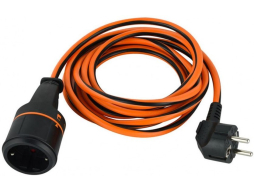 Удлинитель-шнур 30 м 1 розетка 16А с заземлением ELECTRALINE черный/оранжевый (01666)