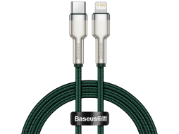 Кабель BASEUS CATLJK-A06 Cafule Series Metal Data Cable Type-C to Lightning 20W 1m Green