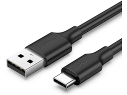 Кабель UGREEN US287-60826 USB-A 2.0 to Type C 2,4A силиконовый 3m Black