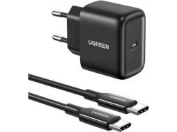 Сетевое зарядное устройство UGREEN CD250 Black с кабелем USB-C 