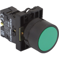 Кнопка управления NP2-EA31 без подсветки зеленая 1НО IP40 (CHINT) 