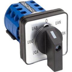 Кулачковый переключатель LW32-10/YH5/3 для вольтметра, 10А, "UCA-UBC –UAB - 0-UAN-UBN -UCN" (CHINT) 