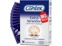 Презервативы CONTEX Extra Sensation С крупными точками и ребрами 