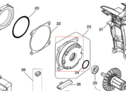 Корпус внутренний для гайковерта MAKITA TW001G 