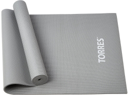 Коврик для йоги TORRES Relax 6 PVC серый 173х61х0,6 см 