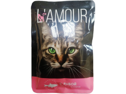 Влажный корм для кошек LAMOUR рыба в соусе пауч 75 г (4620031676775)