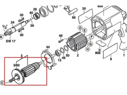 Якорь (ротор) BOSCH 240V 