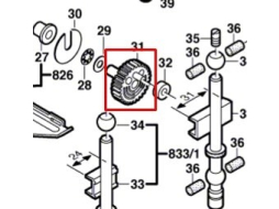 Колесо зубчатое эксцентриковае для электролобзика BOSCH 