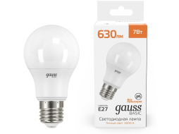 Лампа светодиодная E27 GAUSS Basic A60